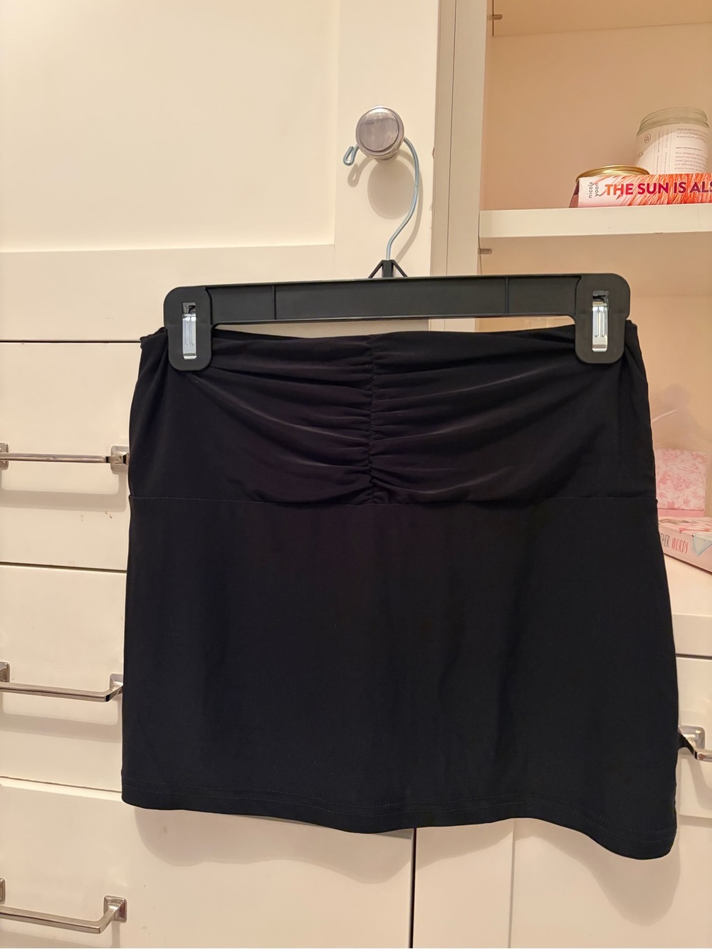 Tiger Mist Black Ruched Mini Skirt